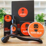 Beard Growth Kit Factory - Wholesale Private Label Organic 8Pcs Comb Balm Oil Kit