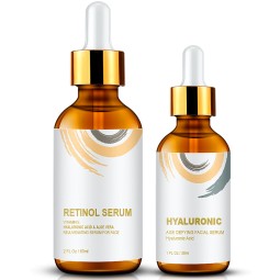 Face Serum Set Manufacturer - 2-Pack Vegan Hyaluronic Acid Retinol Serum