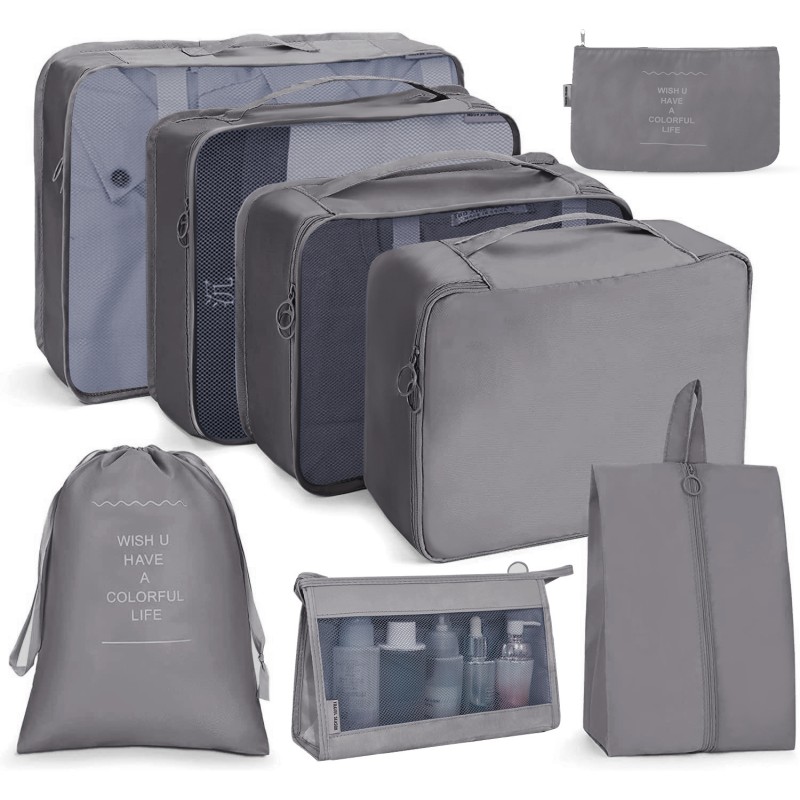 Storage Bags Manufacturer - 8-Piece Set Waterproof Zipper