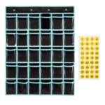 Cell Phone Pocket Chart Supplier - 36 Grids Classroom Organizer with Hooks