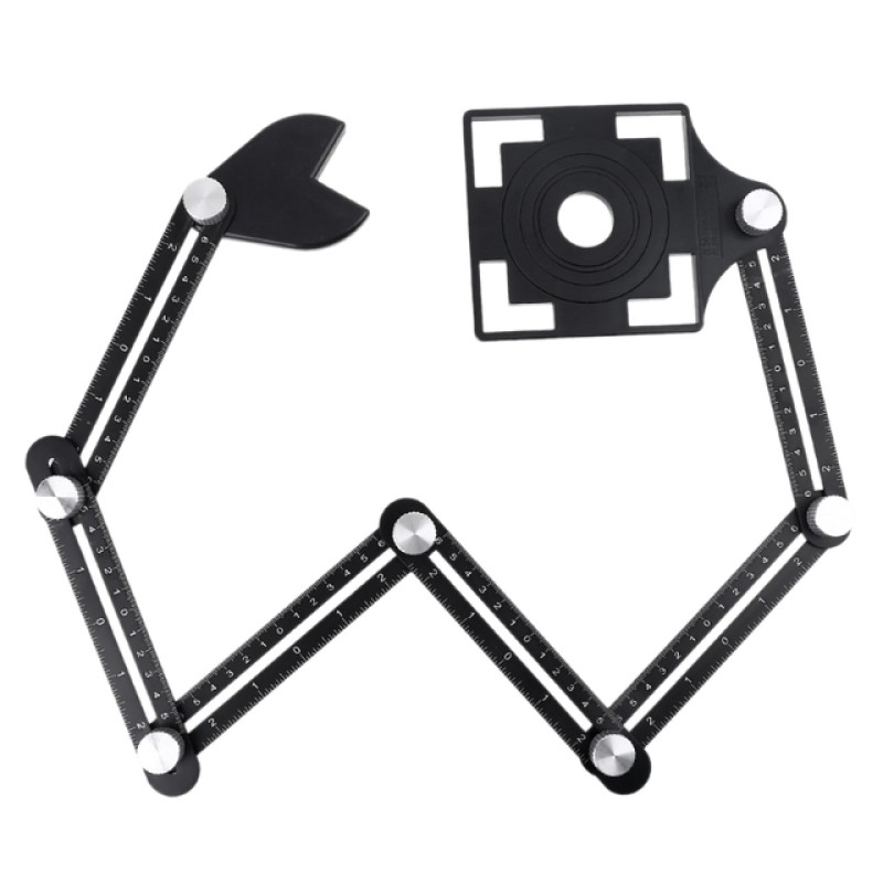 Angle Measuring Ruler Factory - 5 Holes Woodworking Tool