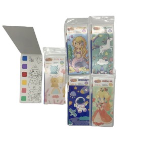 Graffiti Coloring Book Factory - 6 Themes Pocket Toys with Brush