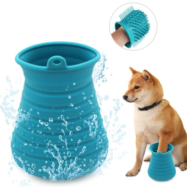 Dog Paw Cleaner Supplier - 2 in 1 Silicone Grooming Tool