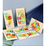 3D Wooden Puzzle Supplier - Dinosaur Cartoon Educational Toys
