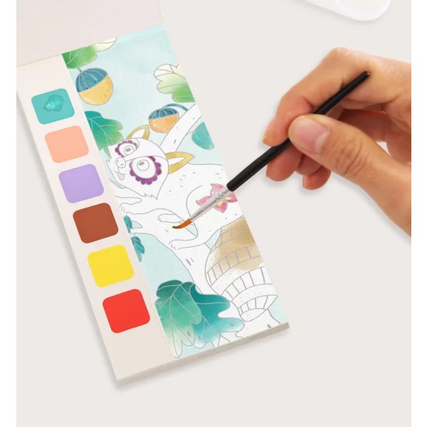 Watercolor Paint Book Supplier - 12 Sheets Montessori Learning Toy