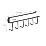 Under Shelf Rack Factory - 6 Hooks Metal Storage Organizer
