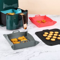 Silicone Baking Mat Manufacturer - Square Air Fryer Liner Tray