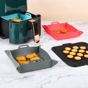 Silicone Baking Mat Manufacturer - Square Air Fryer Liner Tray