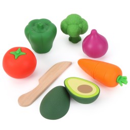 Wooden Play Kitchen Set Manufacturer - Magnetic Pretend Cutting Toy