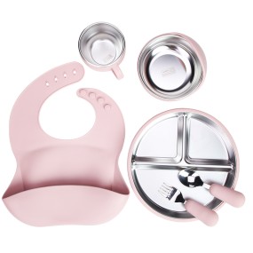Silicone Baby Feeding Set with Spoon - OEM Suction Bowl Plate Manufacturer