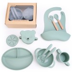 Baby Pacifier Clip Manufacturer - Silicone Bib with Bowl Set