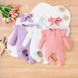 Baby Pouterwear Factory - Solid Color Pit Strip Girl's Wear