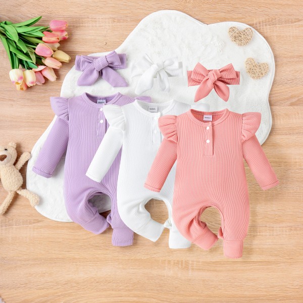 Baby Pouterwear Factory - Solid Color Pit Strip Girl's Wear