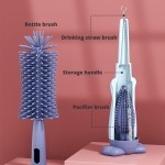 Bottle Cleaning Brush Factory - Long Handle Silicone Cup