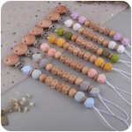 Pacifier Clip Factory - Custom Logo Silicone Beads Wooden
