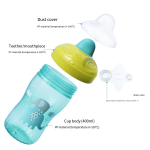Baby Training Cup Factory - OEM BPA Free 350ml PP Leakproof