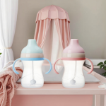 Baby Training Cup Factory - 270ml PP Silicone Straw Sippy