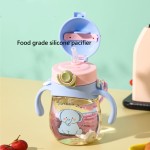 Children's Water Bottle Factory - 410ml Cartoon Straw Back Strap