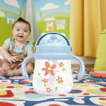 Baby Training Cup Factory - OEM BPA Free PP Flower Silicone