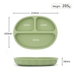 Baby Feeding Plate Factory - Custom Three Divided Oval