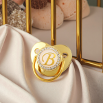 Pacifier Clip Factory - Custom Gold Luxury Feeder with Blank