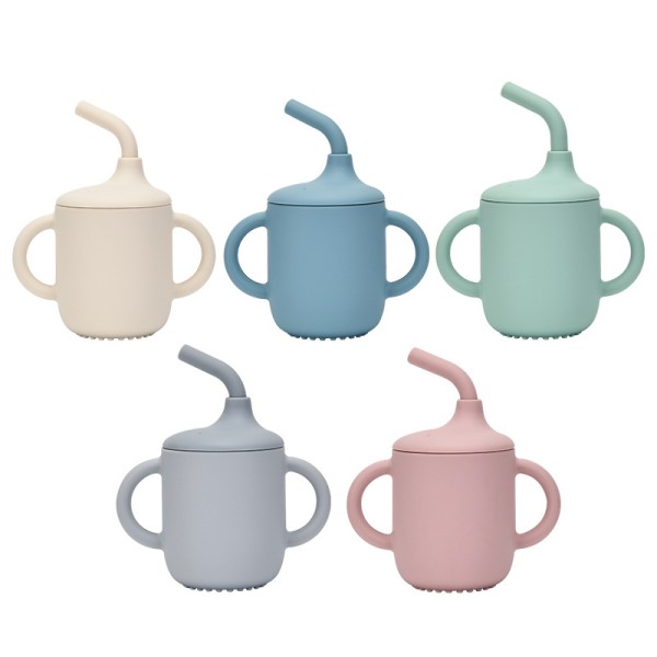 Baby Straw Cup Factory - Silicone Dual Handle Heat Resistant