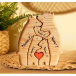Wooden Puzzle Factory - Bear Family Love Decor Gift
