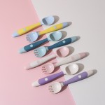 Baby Utensils Set Factory - Colorful Custom Logo Silicone