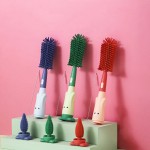 Bottle Cleaning Brush Factory - Long Handle Silicone Cup
