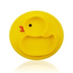 Baby Silicone Plate Factory - 3 Compartment Suction Bowl Dish