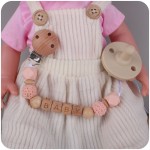 Pacifier Clip Factory - Custom Logo Silicone Beads Wooden