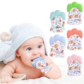 Teething Gloves Factory - Cartoon Printed Anti Food Gloves