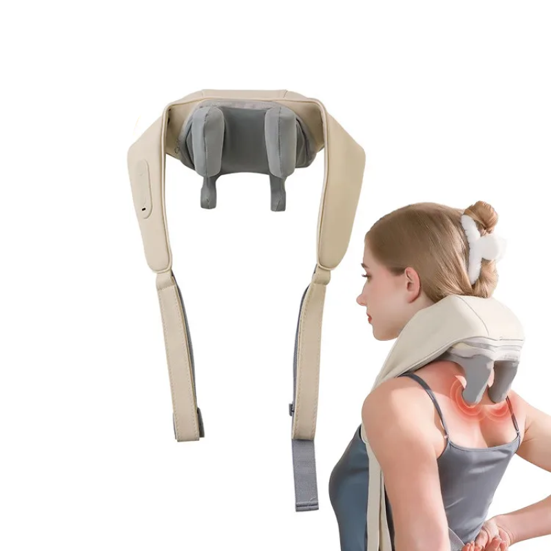 Portable Mini Electric Wireless Relaxer Muscle Deep Tissue Kneading Shoulder Neck Cervical Massager for Pain Relief