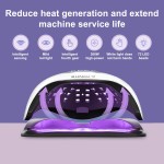 家用沙龙高功率300W 4定时器凝胶指甲油烘干机紫外线LED指甲灯，72珠液晶显示
