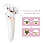 Newest 4 1 USB Charging Multifunction Electric Massage Facial Brush Silicone Spin Brush for Deep Cleansing Targeting Nose Lips