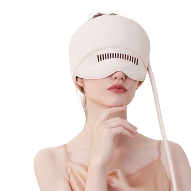 Headache Fatigue Relief 6 Zone Airbag Massage Scalp Cap Eye Massager Sleep Aid Head Massager Device With Heat Compression