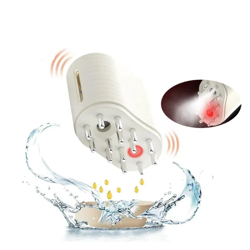 Nano Atomized Essential Oil Hair Growth Brush EMS Red Light Scalp Massager Electric Hair Oil Applicator for Hair Loss Treatment