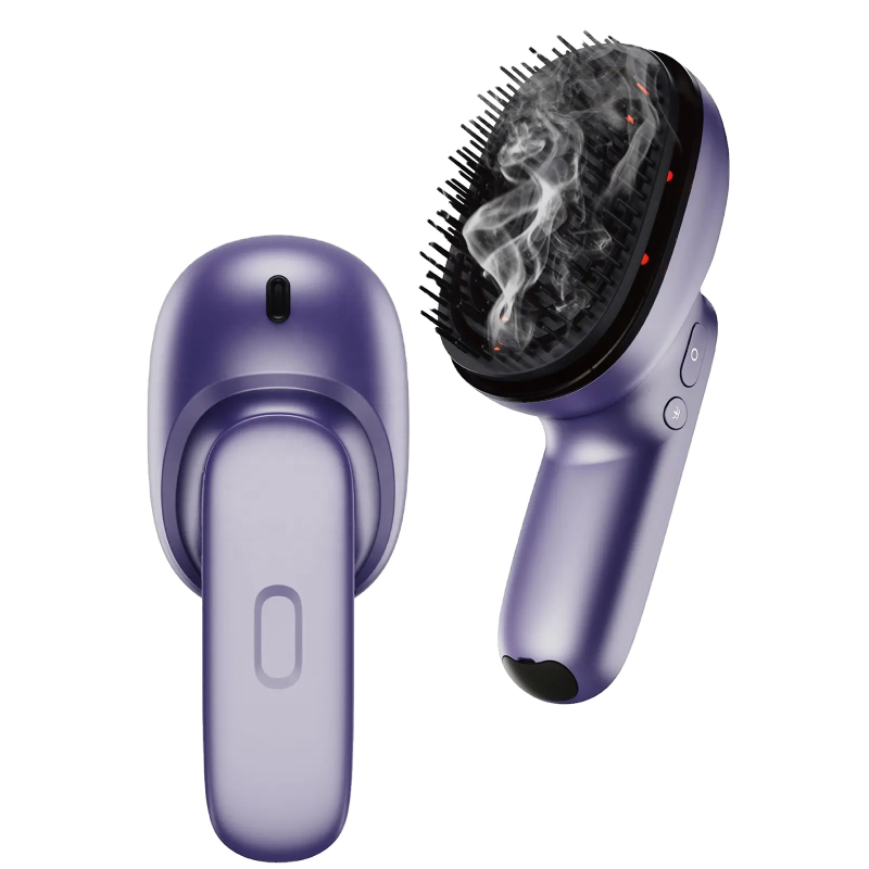 Electric Phototherapy Hair Care Brush with Scalp Vibration Massage Comb & Steam for Head Hair Growth Oil Application