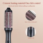 1.5 Inch Heated Curling Brush Ceramic Tourmaline Ionic Curling Iron Volumizing Defining Thermal Brush