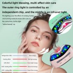 便携式ABS微电流LED红光治疗按摩机瓜沙面部颈部冷热抗老化色素紧致肌肤