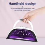 家用沙龙高功率300W 4定时器凝胶指甲油烘干机紫外线LED指甲灯，72珠液晶显示