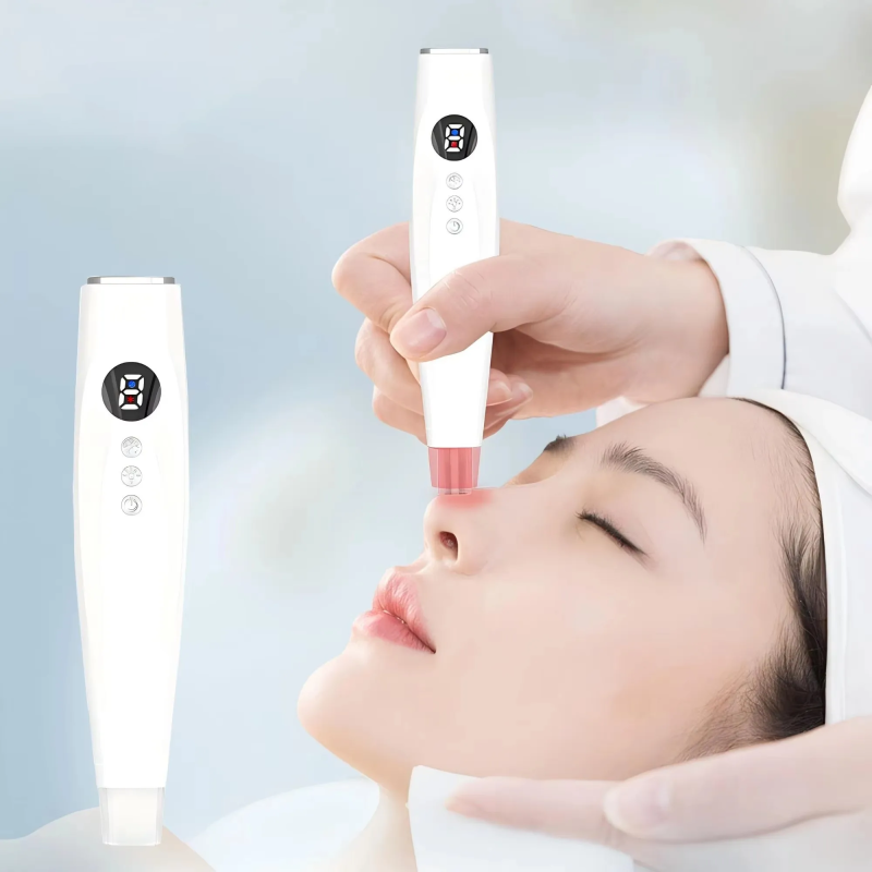 Automatic MTS Home Care Hot Ice Soothing Skin Boosting Care Machine Red Blue Light Therapy Micro Needling for Acne Moisturizing