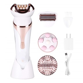 Newest 4 1 USB Charging Multifunction Electric Massage Facial Brush Silicone Spin Brush for Deep Cleansing Targeting Nose Lips