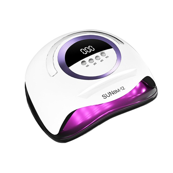 家用沙龙高功率300W 4定时器凝胶指甲油烘干机紫外线LED指甲灯，72珠液晶显示