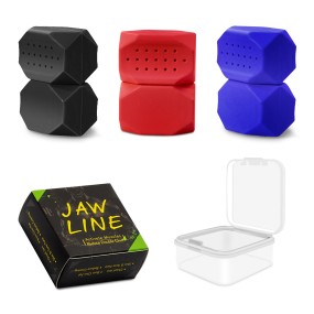 小下巴尺寸工具便携式硅胶健身嘴颌线化妆水锻炼者面部肌肉下颌线下颌训练器