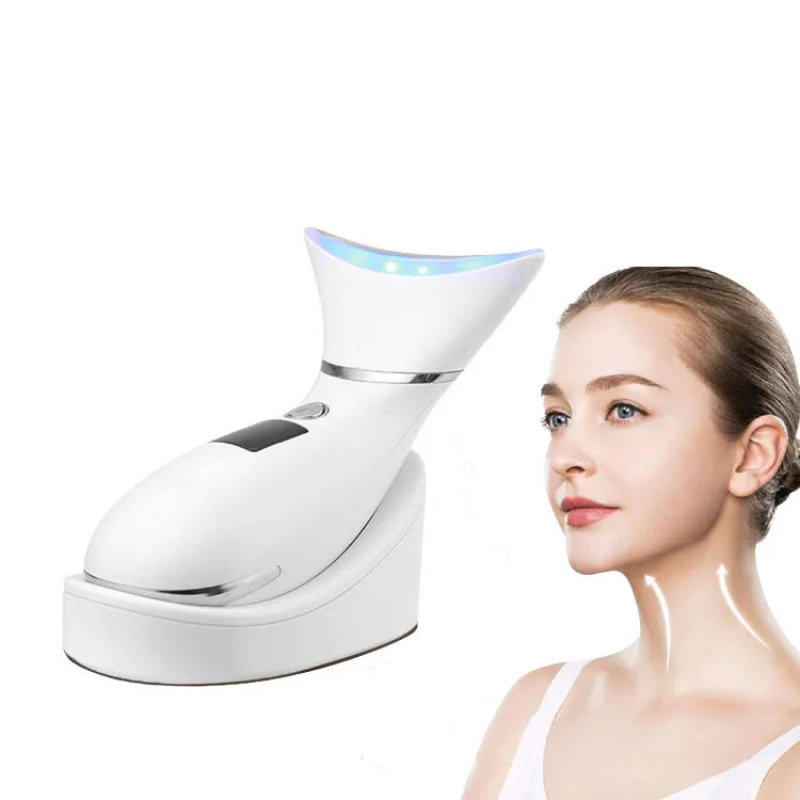 Women's High Frequency Microcurrent LED Photon EMS Facial Neck Lift Device ABS Skin Care Hot Cold Modes Skin Tightening