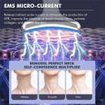 EMS LED光疗振动颈部护肤工具ABS抗皱提脸器热冷按摩双下巴