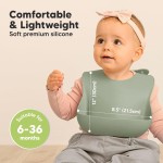 Baby Bib Factory - XLEE Solid Pattern Silicone Feeding