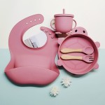 Baby Dishes Set Factory - Cartoon Animal Silicone Feeding