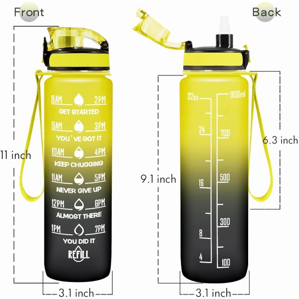 Plastic Water Bottle Factory - 750ml Cute Straw Motivational